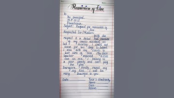 Application for remission of fine #viralshort #viral #calligraphy