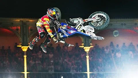 Historic Bike Flip in FMX competition - Red Bull X-Fighters Madrid 2014