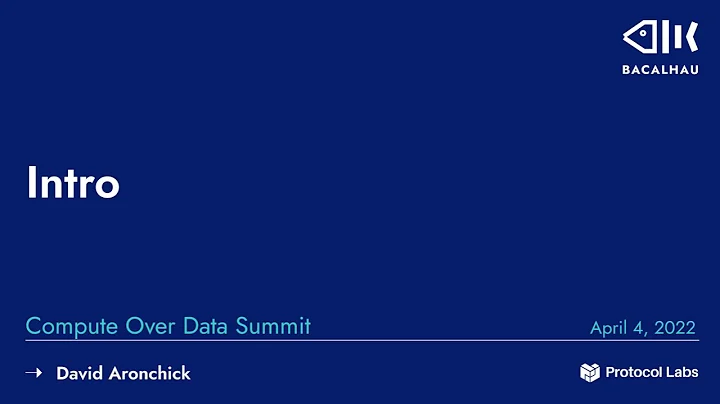 Introduction to Compute over Data Summit - David A...