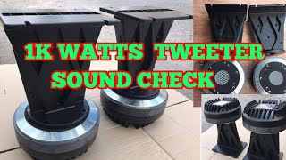 LINE ARRAY HORN WAVEGUIDE METAL / CROWN CT 1000  TWEETER  TESTING