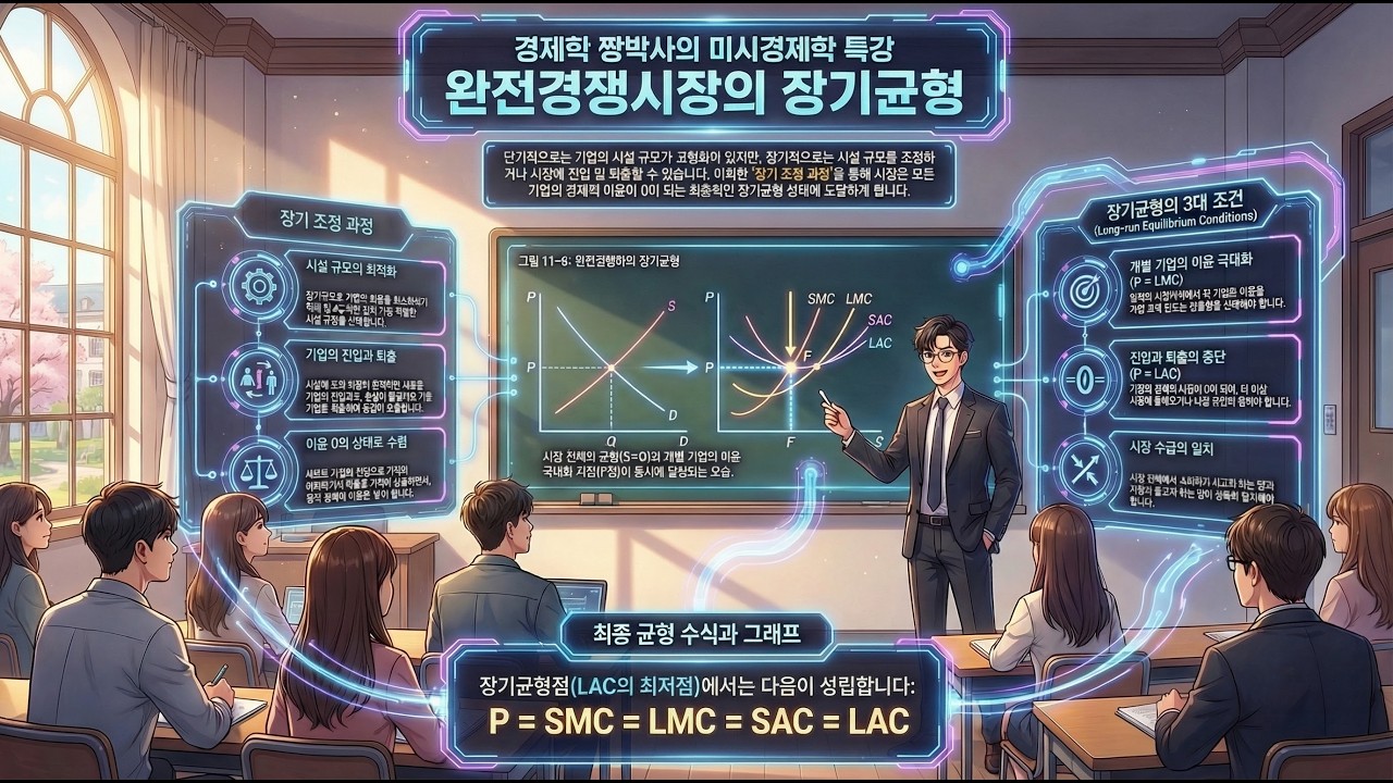 [이준구 미시경제학 8판 43] 제11장 완전경쟁시장 - 11.3 완전경쟁하의 장기균형