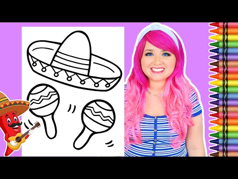 Coloring A Sombrero x Maracas Coloring Page | Crayola Crayons