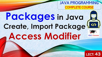 L43: Packages in Java | Create, Import Package | Complete Access Modifier Example | Java Programming