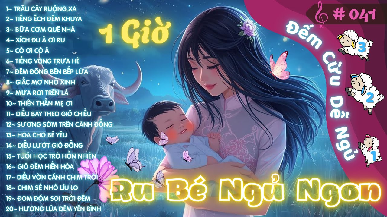 🌙 Mẹ Ru Con Ngủ Ngon 💗 Nhạc Ru Ấm Áp Cho Đêm Bình Yên | 1 Giờ Đếm Cừu Trong Lời Ru Của Mẹ 💤