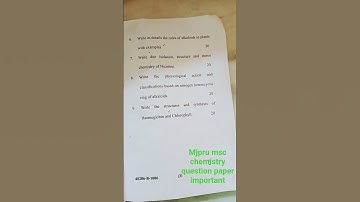 #mjpru#mscchemistry#paper4#chemistryofnaturalproducts#questionpaper#importantquestions #csirnetexam