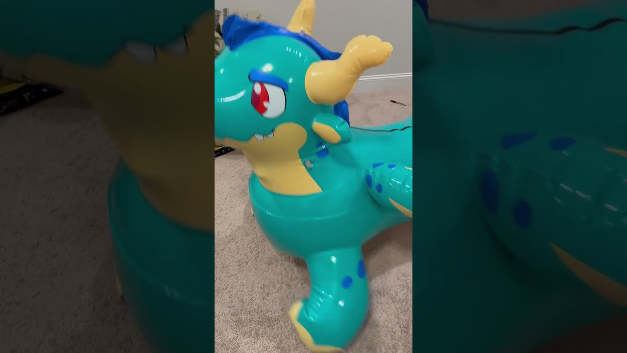 Testing a new IW green dragon ride-on suit