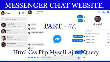 Messenger Chat Website Part-47: Users Online and Time ago Status AJAX PHP MYSQLI.