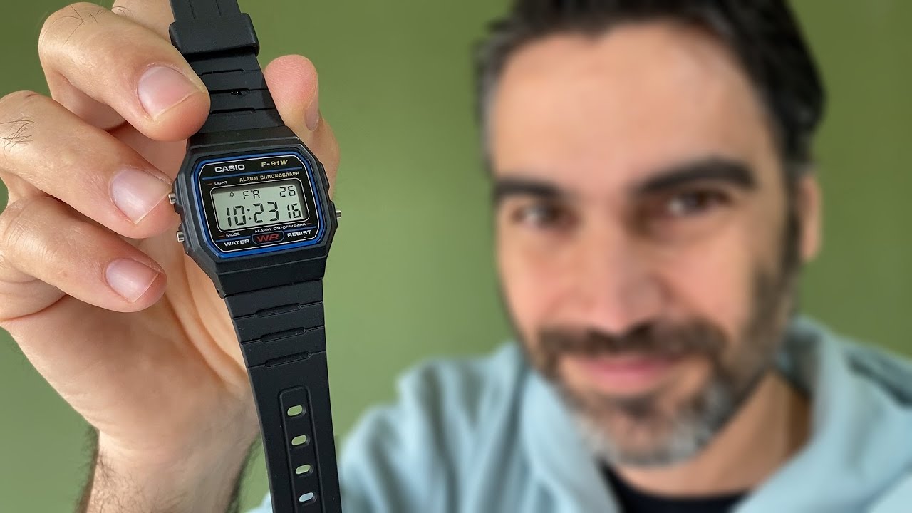 Casio F91W-1 - Reloj deportivo digital con correa de resina clásica