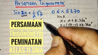 Latihan Soal Persamaan Trigonometri Matematika Peminatan Kelas 11 SMA