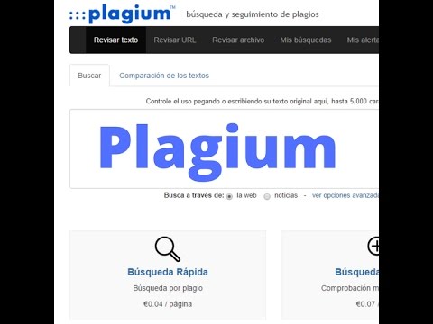 Plagium. Herramienta para detectar Contenido Duplicado o Plagiado