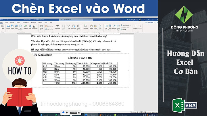 Hướng dẫn chèn file excel vào word năm 2024