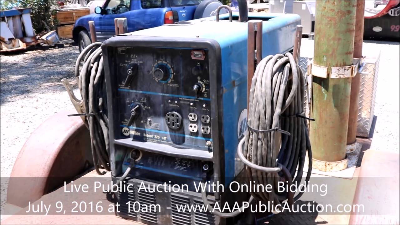 Lot 109 Miller Bobcat 225 Welding Trailer Setup YouTube