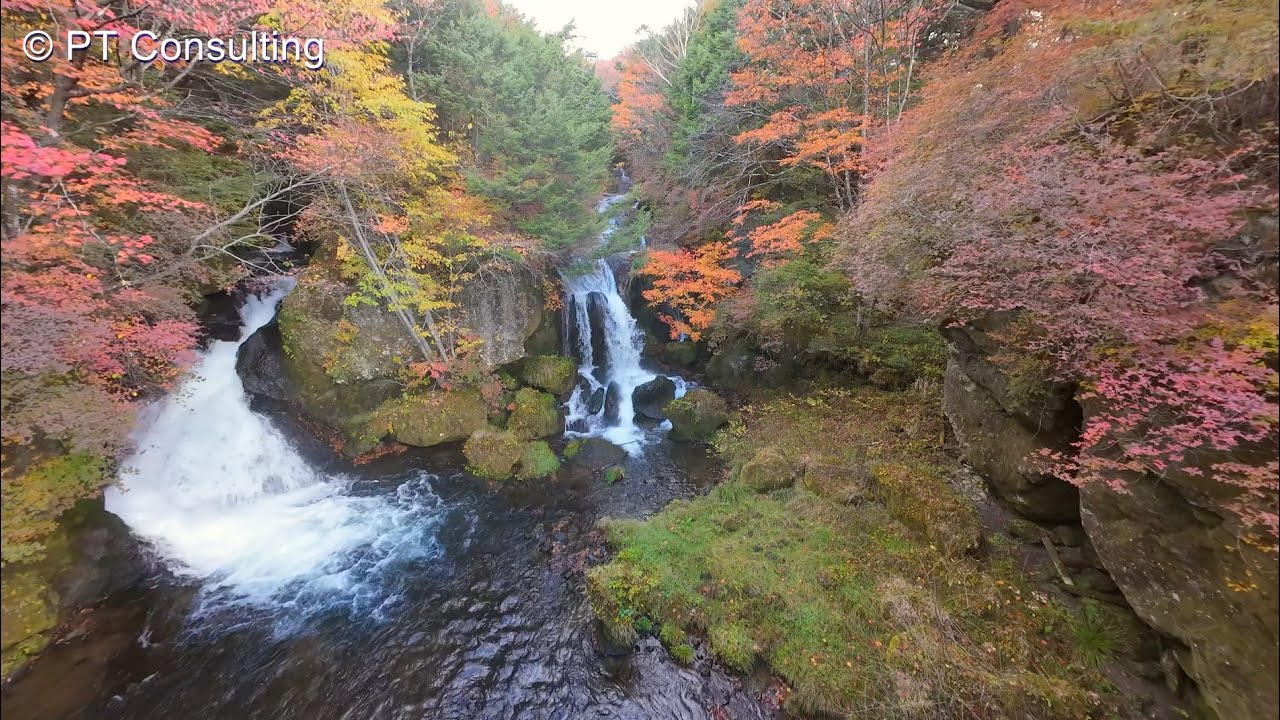 空撮 DJI Avata 2  ワンショット　栃木県日光市「竜頭の滝」 2025年　Aerial Shoot above Ryuzu Falls in Nikko Tochigi,  Japan