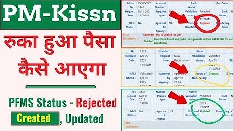 PM Kisan रुका हुआ पैसा कैसे आएगा | PM Kisan PFMS Status Rejected | Created Showing  | Updated ✅
