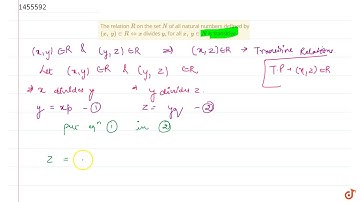 The relation  ltmath gt  ltmi gtR lt/mi gt  lt/math gt on the set  ltmath gt  ltmi gtN lt/mi g