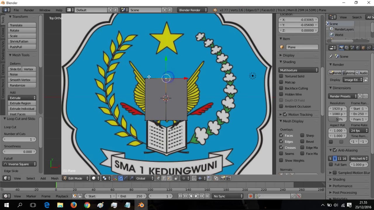 Belajar Blender Tutorial Membuat Logo 3D Untuk Pemula YouTube