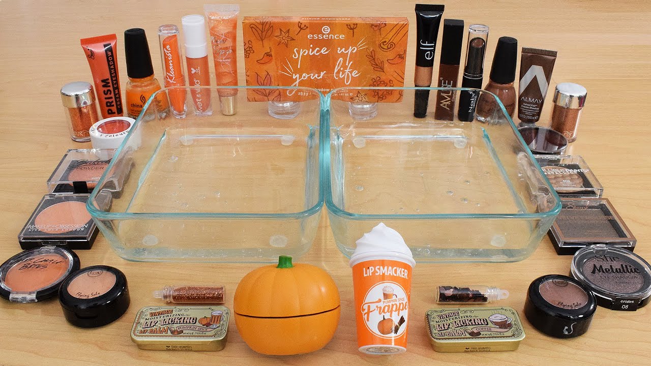 Pumpkin Spice Latte - Mixing Makeup Eyeshadow Into Slime ASMR 252 Satisfying Slime Video Pumpkin Spice Latte - Mixing Makeup Eyeshadow Into Slime ASMR 252 Satisfying Slime Video