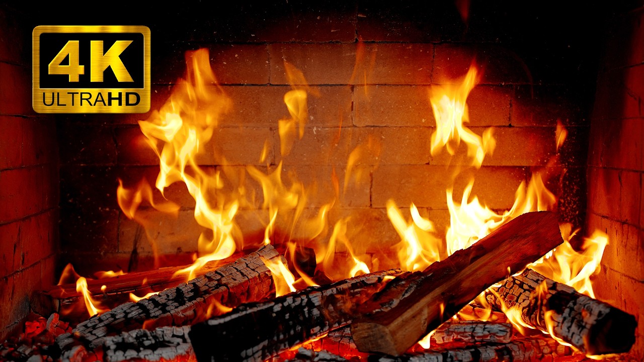Fire Youtube 🔥 4K Fireplace: Burning Logs & Cozy Fire with Realistic Sounds - YouTube