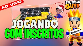 🔴 STUMBLE GUYS AO VIVO 🔥 BLOCK DASH LENDÁRIO 🔥 JOGANDO COM INSCRITOS! 💫  ‹ DARKGUINHO › 