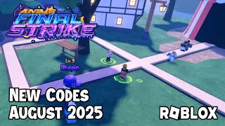 Roblox Anime Final Strike New Codes August 2025