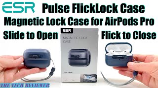 ESR Pulse FlickLock Case for AirPods Pro: Super Strong Magnetic Lock..Slide to Open & Flick to Close