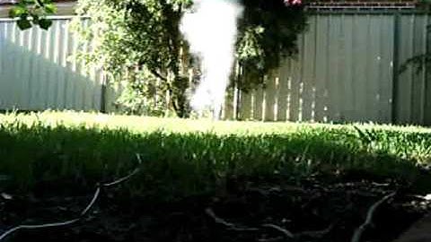 R-candy model rocket motor static test