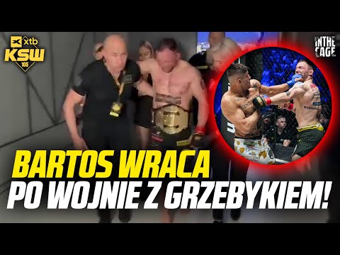 Kontuzjowany BARTOSIŃSKI zbiera brawa po wojnie z GRZEBYKIEM na XTB KSW 105!