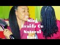 ☆ How To: Mini Braids On Natural Hair | Mini Braids On Stretched Natural Hair | Protective Styling