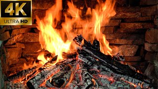 Beat Insomnia With Beautiful Fireplace Burning 4K & Crackling Fire Sounds For Sleep, Relax, Meditate