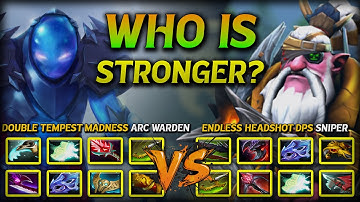 WHO IS STRONGER ? | DOUBLE TEMPEST MADNESS ARC WARDEN VS. ENDLESS HEADSHOT DPS SNIPER | 7.39d DOTA 2