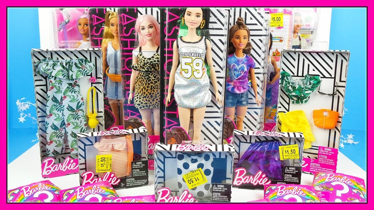 Huge Barbie Clearance Haul + Giveaway! New Barbie Fashionistas, Fashion  Packs, Career Dolls, + More! 