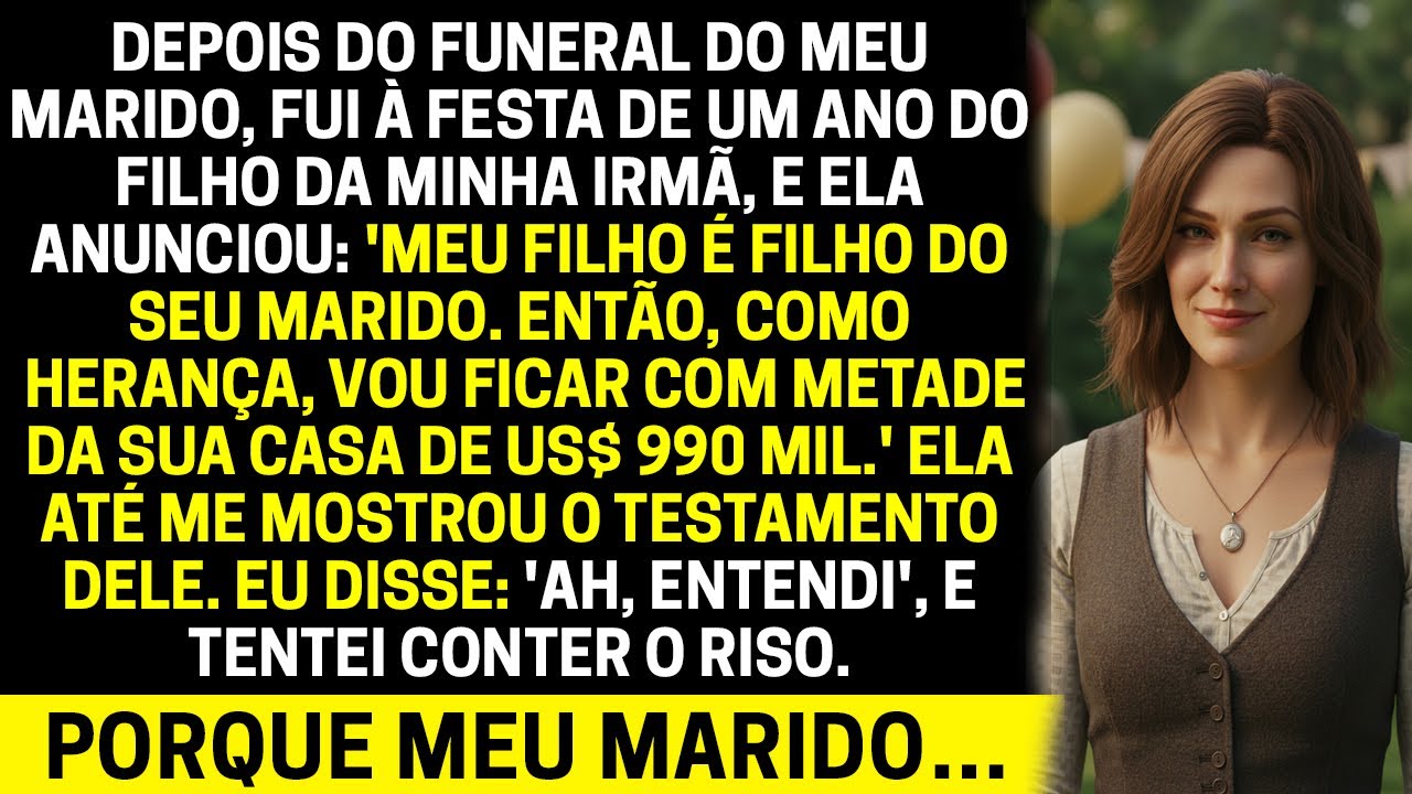 Minha dor pelo luto virou choque: minha irmã revelou no funeral que meu marido era pai do filho dela