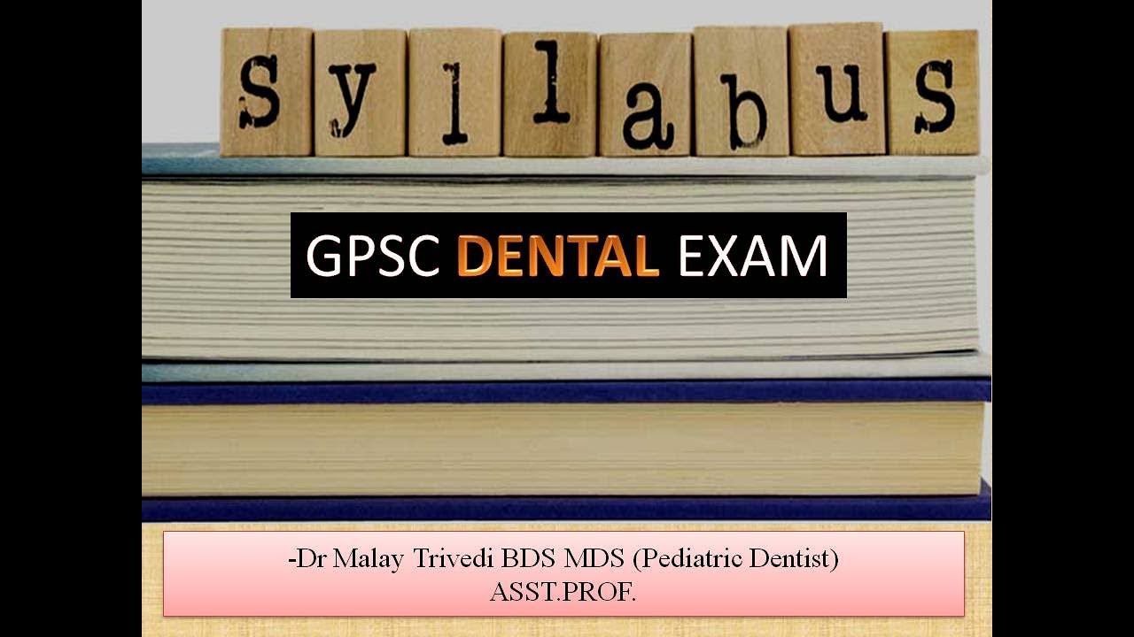 GPSC Dental Exam Part 2 Detail Syllabus Gpsc exam preparation YouTube