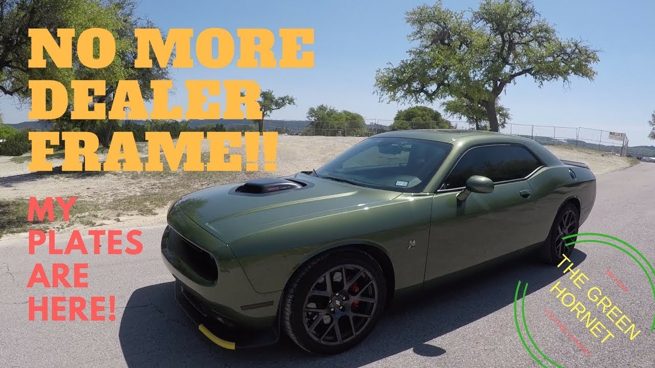 No More Dealer Frame! My Plates Came In! 2018 Scat Pack Shaker F8