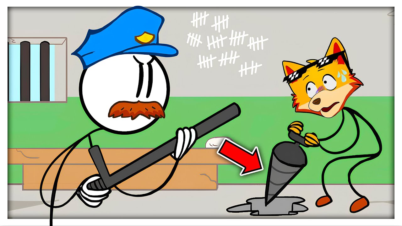 Idiota Prova a Scappare di Prigione Ma...