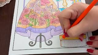 Dazzling Dresses Coloring Book 10 screenshot 5