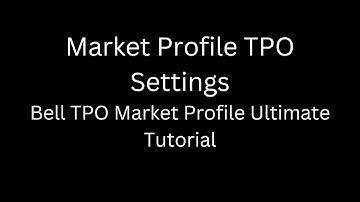 Market Profile TPO Settings  Nifty and Bank Nifty - Bell TPO Market Profile Ultimate Tutorial