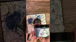 Have you ever used stencil paste with metallic flakes? #altenew #stencils #mixmediaart