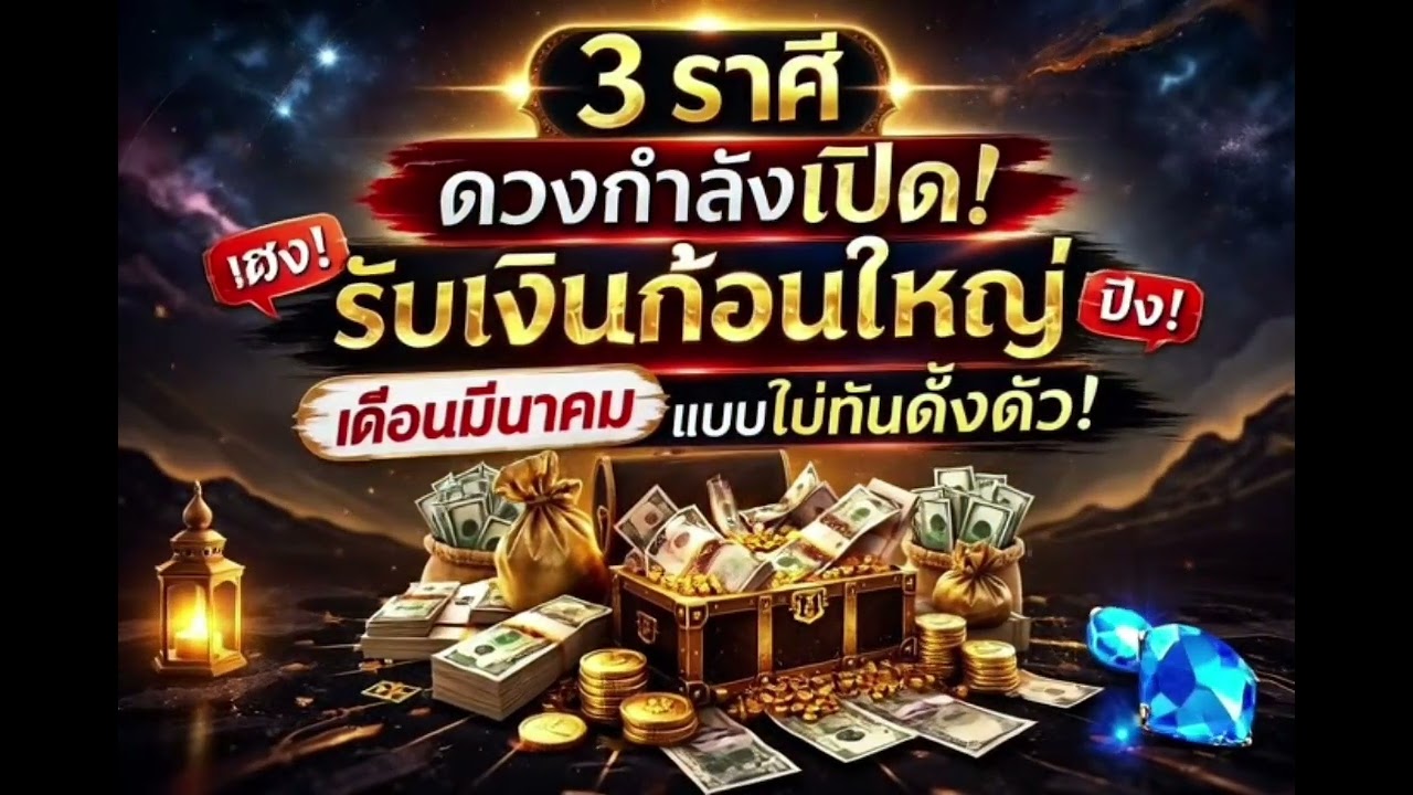 3 ราศีดวงกำลังเปิดรับเงินก้อนใหญ่ เดือนมีนาคม แบบไม่ทันตั้งตัว #ดูดวง 