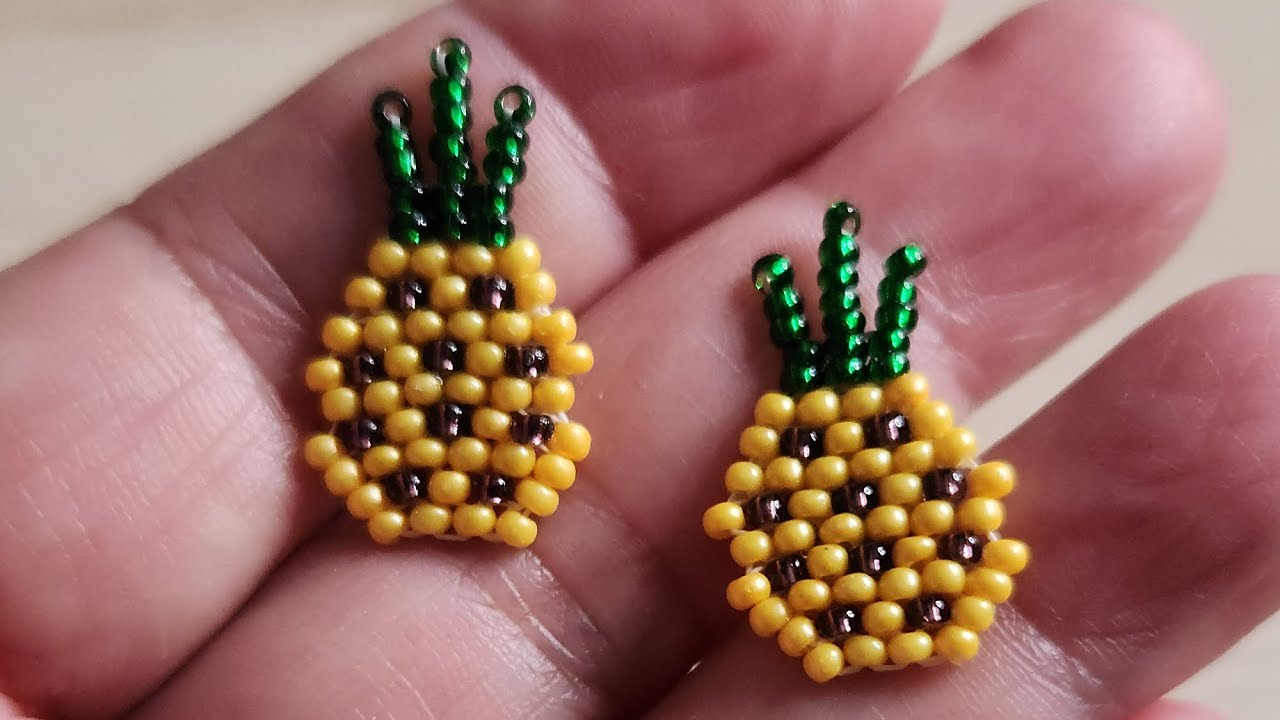 BISUTERIA FACIL PASO A PASO Arete piñas facil 