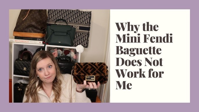 She's my current fav 🖤 Fendi Mini Baguette! #luxuryunboxing