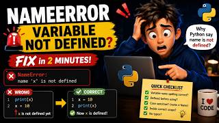 Python NameError Explained | Fix Variable & Function Definition Bugs! 🚀