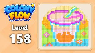 Colony Flow level 158 walkthrough solution gameplay 