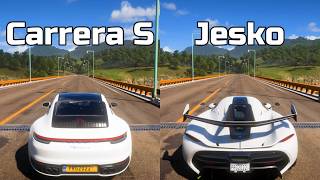 Forza Horizon 5: Porsche 911 Carrera S vs Koenigsegg Jesko - Drag Race