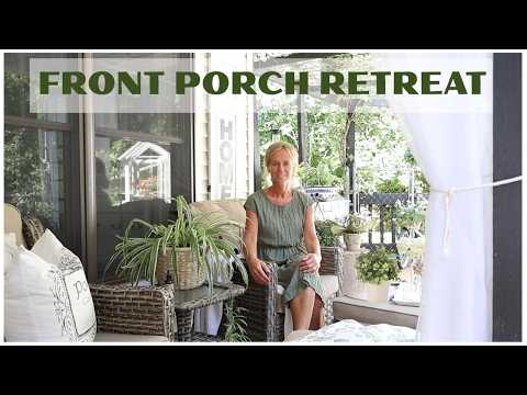 Our Front Porch Summer Makeover | Cozy Cottage Decorating Ideas | Adding a New Water Feature