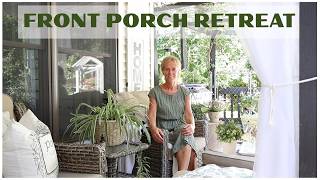 Our Front Porch Summer Makeover | Cozy Cottage Decorating Ideas | Adding a New Water Feature