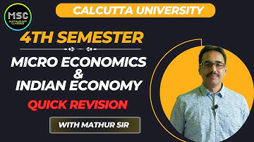 Mega Revision | Micro- Economics & Indian Economy | 4th Semester | #calcuttauniversity