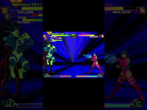 MvC2: Romneto - Psylocke Reaction Teleport Through Cyclops MOB then Punish .:10.3.24:.