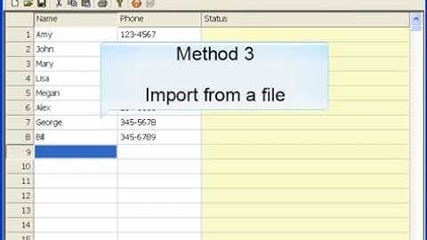 BroadcastByPhone - Importing into call list