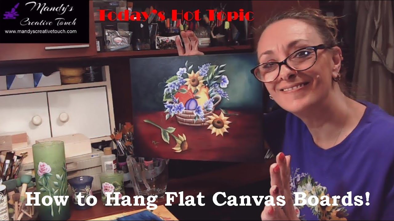 How To Hang Flat Canvas Boards Without A Frame Edited YouTube